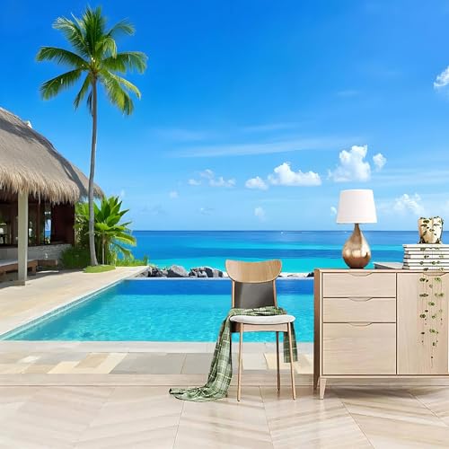 Generisch tapete vintage 400x280cm Swimmingpool Mit Meerblick vintage tapete Großformatiges 3D Wandbild auf Canvas ohne Kleberückseite, perfekt für Wohnwand EB24-49 Generisch tapete vintage 400x280cm Swimmingpool Mit Meerblick vintage tapete Großformatiges 3D Wandbild auf Canvas ohne Kleberückseite, perfekt für Wohnwand EB24-49 von Generisch