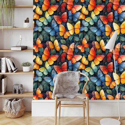 Generisch vinyltapete 44wX500Lcm Bunte Schmetterlinge tapete blumen Für Wohnzimmer, Schlafzimmer oder Home Office – modernes Design mit hochwertiger Oberfläche EBZ9-262495 Generisch vinyltapete 44wX500Lcm Bunte Schmetterlinge tapete blumen Für Wohnzimmer, Schlafzimmer oder Home Office – modernes Design mit hochwertiger Oberfläche EBZ9-262495 von Generisch