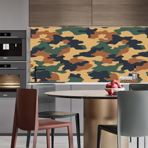 Generisch vinyltapete 44wX500Lcm Camouflage-Texturkunst tapete blumen Für Wohnzimmer, Schlafzimmer oder Home Office – modernes Design mit hochwertiger Oberfläche EBZ9-261514 von Generisch