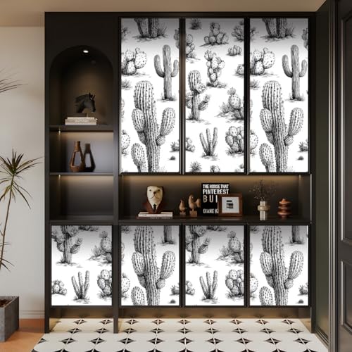 Generisch vinyltapete 44wX500Lcm Schwarz-weißer Kaktus tapete blumen Für Wohnzimmer, Schlafzimmer oder Home Office – modernes Design mit hochwertiger Oberfläche EBZ9-260208 Generisch vinyltapete 44wX500Lcm Schwarz-weißer Kaktus tapete blumen Für Wohnzimmer, Schlafzimmer oder Home Office – modernes Design mit hochwertiger Oberfläche EBZ9-260208 von Generisch