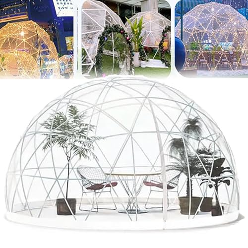 Geodätisches Kuppelgewächshaus-Set mit PVC-Abdeckung und Polyester-Netz für Gartenarbeit und Camping im Freien von Generisch
