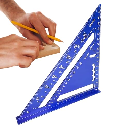 Geodreieck | Metrisch Skalierter Winkel | Präzisionswerkzeug Aus Aluminiumlegierung Für Tischlerei Bauwesen Architektur Technisches Zeichnen Kleine Präzise Arbeiten von Generisch