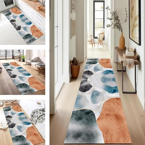Geometrischer Läufer, rutschfest, waschbar, für Flur, Küche, Bodenmatte für Eingangsbereich, Wohnzimmer, Schlafzimmer, Waschküche, Treppe – Antifouling-Teppich Geometrischer Läufer, rutschfest, waschbar, für Flur, Küche, Bodenmatte für Eingangsbereich, Wohnzimmer, Schlafzimmer, Waschküche, Treppe – Antifouling-Teppich von Generisch