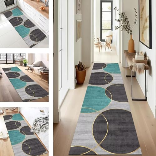 Geometrischer Läufer, rutschfest, waschbar, für Flur, Küche, Bodenmatte für Eingangsbereich, Wohnzimmer, Schlafzimmer, Waschküche, Treppe – Antifouling-Teppich Geometrischer Läufer, rutschfest, waschbar, für Flur, Küche, Bodenmatte für Eingangsbereich, Wohnzimmer, Schlafzimmer, Waschküche, Treppe – Antifouling-Teppich von Generisch