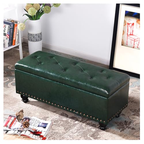 Gepolsterte Aufbewahrungsbank für Schlafzimmer und Eingangsbereich, große Sitz- und Aufbewahrungslösung (99,1 x 40,6 x 45,7 cm), stilvolle Möbel für Kleidung und wichtige Dinge, ideal für Bett und von Generisch