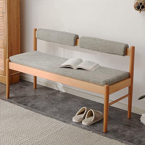 Gepolsterte Holzbank mit Rückenlehne, vielseitige Sitzlösung für Eingangsbereich, Schlafzimmer, Esszimmer und Wohnzimmer Gepolsterte Holzbank mit Rückenlehne, vielseitige Sitzlösung für Eingangsbereich, Schlafzimmer, Esszimmer und Wohnzimmer von Generisch