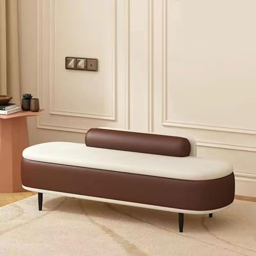 Gepolsterte Leder-Aufbewahrungsbank, gepolsterter Nachttisch, Schuhwechselhocker, Eingangsbereich, Fußstütze, dekorative Sofa-Bank mit reichlich Stauraum von Generisch