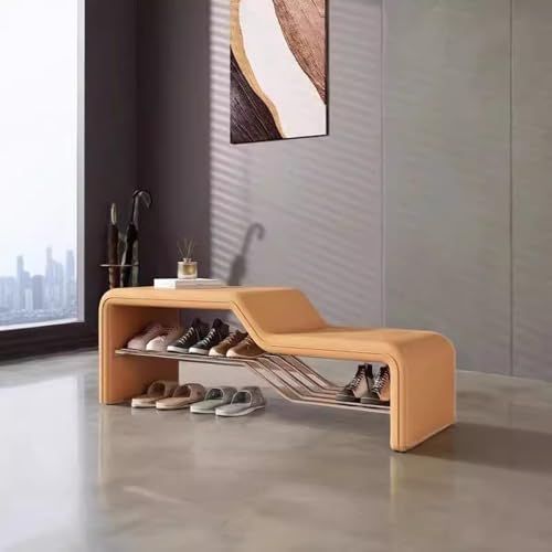 Gepolsterte Schuhbank, moderner Organizer für den Eingangsbereich, perfekt als Schlaf- oder Wohnzimmer-Sitzlösung von Generisch