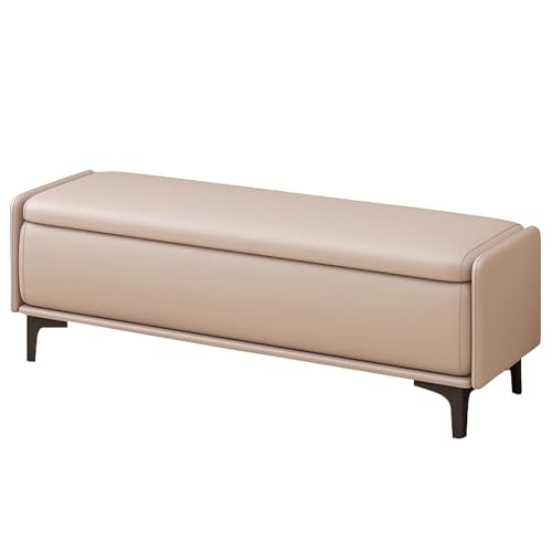 Gepolsterte Sitzbank, Kratzschutz, Leder, funktionale Ottomane für Eingangsbereich und Schlafzimmer von Generisch