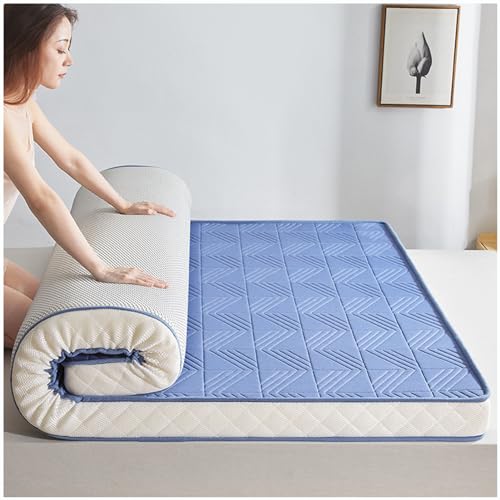 Gepolsterte japanische Bodenmatratze, 180 x 200 cm, faltbare Matte, bequeme Latex-Bettmatratze, platzsparende Bodenbettwäsche für Entspannung und Schlaf, 10 cm Dicke Gepolsterte japanische Bodenmatratze, 180 x 200 cm, faltbare Matte, bequeme Latex-Bettmatratze, platzsparende Bodenbettwäsche für Entspannung und Schlaf, 10 cm Dicke von Generisch
