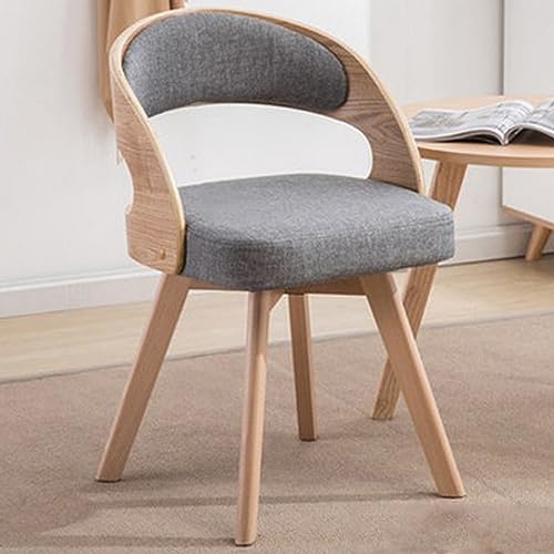 Gepolsterter Drehstuhl mit Holzbeinen, moderner Komfort für Küche, Esszimmer und Freizeit von Generisch
