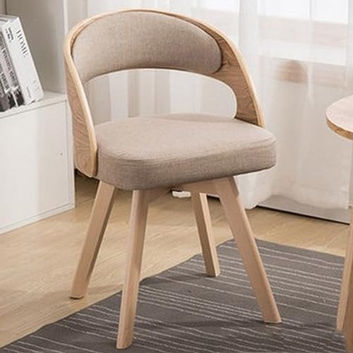 Gepolsterter Drehstuhl mit Holzbeinen, moderner Komfort für Küche, Esszimmer und Freizeit von Generisch