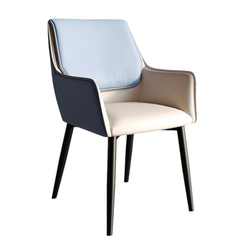 Gepolsterter Esszimmerstühle – Vintage-Kunstleder, Freizeit-Beistellstühle mit Rückenlehne und massiven Metallbeinen für Küche, Esszimmer oder Schlafzimmer von Generisch