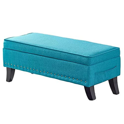 Gepolsterter Hocker Pouf mit Holzbeinen - Fußstütze für Wohnzimmer Schlafzimmer von Generisch