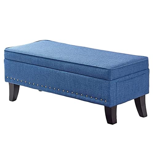 Gepolsterter Hocker Pouf mit Holzbeinen - Fußstütze für Wohnzimmer Schlafzimmer von Generisch