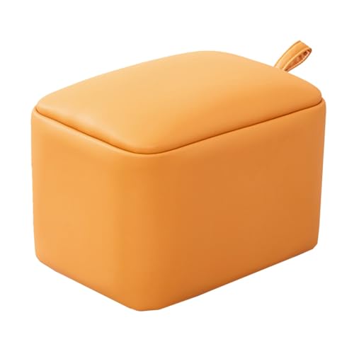 Gepolsterter Leder-Fußhocker, Ottomane, stapelbare Schuhbank für Wohnzimmer, Schlafzimmer und Büro, modernes Design Pouf für Sofa und Waschtischstühle von Generisch