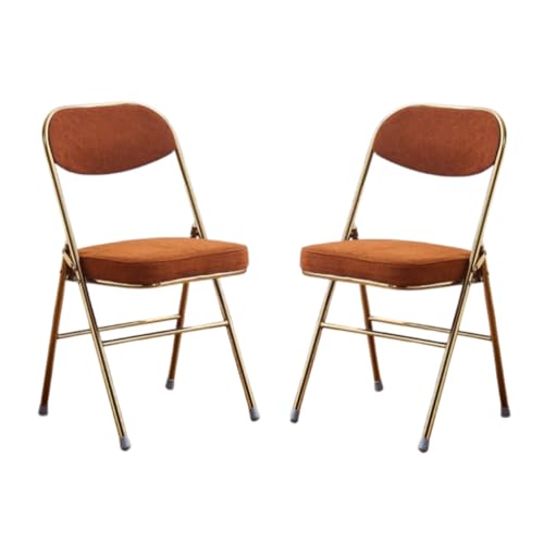 Gepolsterter Samt-Klappstuhl – dicker Sitz, stabiler Stahlrahmen, tragbarer Eventhocker für den Innenbereich, ideal für Wohnzimmer und Gäste, Grau von Generisch