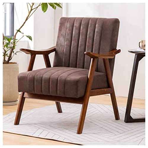 Gepolsterter Sessel mit Holzrahmen und bequemem Stoffkissen für Wohnzimmer, Büro, Schlafzimmer - Gepolsterter Lesesessel Gepolsterter Sessel mit Holzrahmen und bequemem Stoffkissen für Wohnzimmer, Büro, Schlafzimmer - Gepolsterter Lesesessel von Generisch