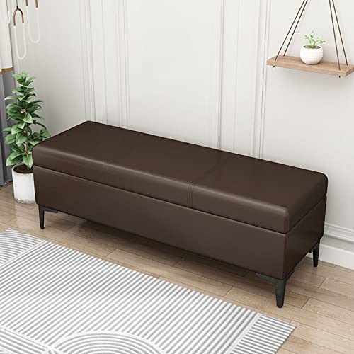 Gepolsterter Sitzhocker mit Aufbewahrungsbox aus Massivholz für Wohnzimmer oder Schlafzimmer, 40 x 43 x 40 cm von Generisch