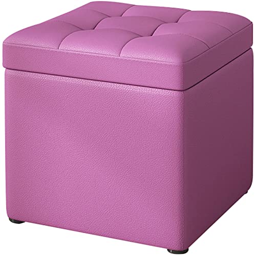 Gepolsterter Sitzhocker mit Stauraum, multifunktionaler Pouf Ottomane mit Holzbeinen für Wohnzimmer, Schlafzimmer, Eingangsbereich von Generisch