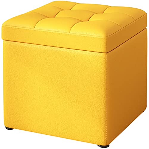 Gepolsterter Sitzhocker mit Stauraum, multifunktionaler Pouf Ottomane mit Holzbeinen für Wohnzimmer, Schlafzimmer, Eingangsbereich von Generisch