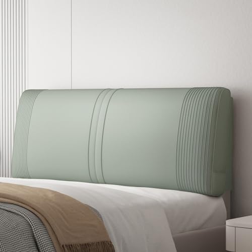 Gepolstertes Kopfteil aus Kunstleder mit großer Rückenlehne, wasserdicht, rechteckig, Wandkissen, Tagesbett, Nackenrolle für Cal King Bett, 180,3 cm Gurte, einfarbig, Grün Gepolstertes Kopfteil aus Kunstleder mit großer Rückenlehne, wasserdicht, rechteckig, Wandkissen, Tagesbett, Nackenrolle für Cal King Bett, 180,3 cm Gurte, einfarbig, Grün von Generisch