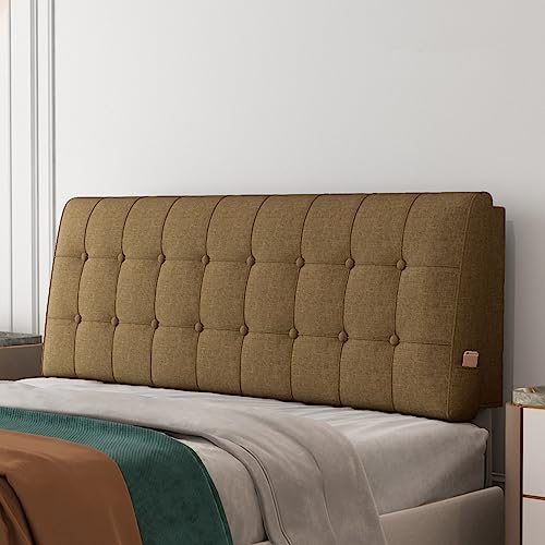 Gepolstertes Kopfteil aus getuftetem Leinen, zur Wandmontage, abnehmbares Lendenwirbelstützkissen für Doppelbett, Khaki, Kingsize, 200 x 58 x 5 cm, stilvolle Rückenlehne für ultimativen Komfort Gepolstertes Kopfteil aus getuftetem Leinen, zur Wandmontage, abnehmbares Lendenwirbelstützkissen für Doppelbett, Khaki, Kingsize, 200 x 58 x 5 cm, stilvolle Rückenlehne für ultimativen Komfort von Generisch