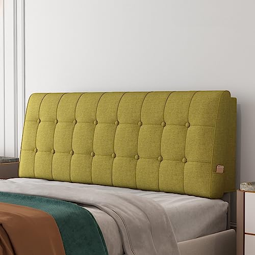 Gepolstertes Kopfteil mit getufteten Knöpfen, abnehmbares Lendenwirbelstützkissen, großes Nachttischkissen für Doppelbett, Grün, 130 x 58 x 10 cm Gepolstertes Kopfteil mit getufteten Knöpfen, abnehmbares Lendenwirbelstützkissen, großes Nachttischkissen für Doppelbett, Grün, 130 x 58 x 10 cm von Generisch
