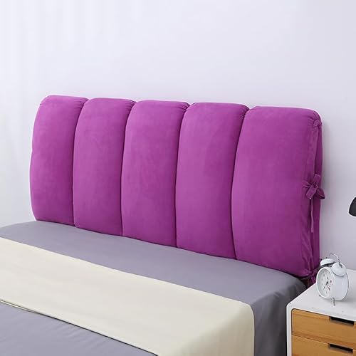 Gepolstertes Kopfteilkissen für Einzelbett, Doppelbett, mit abnehmbarem, waschbarem Lesekissen, Bezug, Anti-Kollision, großes Kopfteilkissen (90 x 50 cm, Weiß) von Generisch
