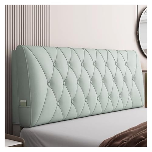 Gepolstertes Wand-Kopfteil mit Knöpfen, für Queensize-Bett, abnehmbare Rückenstütze breites Nachttischkissen, Grün, 180 x 60 x 10 cm Gepolstertes Wand-Kopfteil mit Knöpfen, für Queensize-Bett, abnehmbare Rückenstütze breites Nachttischkissen, Grün, 180 x 60 x 10 cm von Generisch