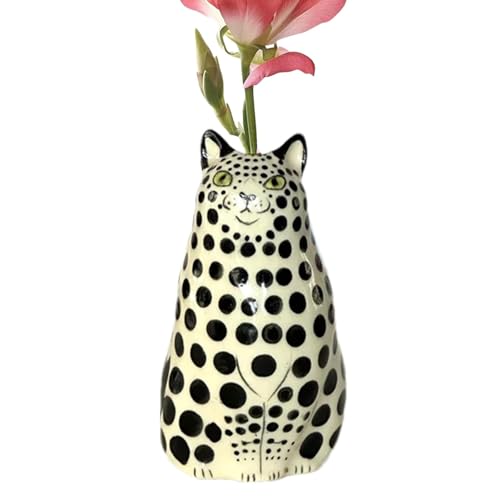 Gepunktete Katzenvase, Kunstharz, einzigartige Punkt-Katzen-Blumenvase, Katzenvase für Zuhause, Bücherregal, Regal-Dekoration, Tischdekoration, kleine Tiervasen für Katzenliebhaber Gepunktete Katzenvase, Kunstharz, einzigartige Punkt-Katzen-Blumenvase, Katzenvase für Zuhause, Bücherregal, Regal-Dekoration, Tischdekoration, kleine Tiervasen für Katzenliebhaber von Generisch