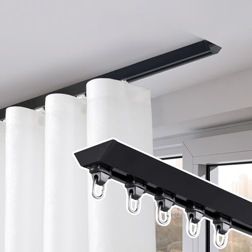 Geräuschloses zweiläufiges Deckenvorhangsystem für elegante Raumteiler, Fenster & Duschbereiche – reibungsloser Betrieb, stilvolles Design, einfache Installation Geräuschloses zweiläufiges Deckenvorhangsystem für elegante Raumteiler, Fenster & Duschbereiche – reibungsloser Betrieb, stilvolles Design, einfache Installation von Generisch