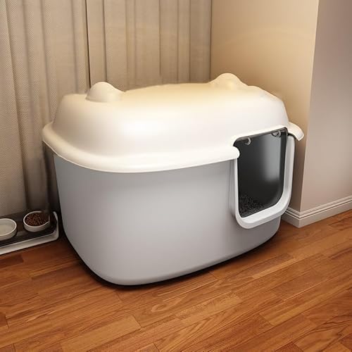 Geschlossene Katzentoilette mit abnehmbarem Design, Spritzschutz und leicht zu reinigen, ideal für mittelgroße und große Katzen Geschlossene Katzentoilette mit abnehmbarem Design, Spritzschutz und leicht zu reinigen, ideal für mittelgroße und große Katzen von Generisch
