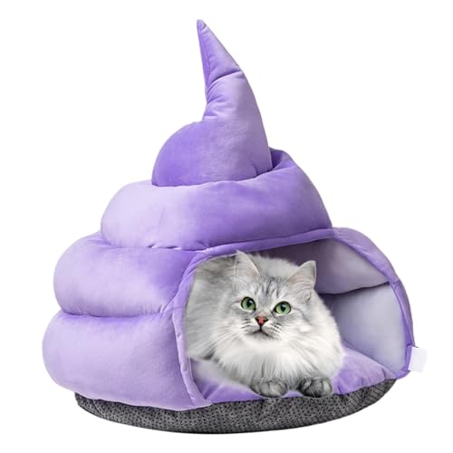 Geschlossenes Katzenbett in Kotform für kleine Hunde, weiches Katzenzelt, bequeme Haustierhütte für Kätzchen, kleine Haustiere, gemütliches Versteck für Katzen und kleine Hunde, kuscheliges Geschlossenes Katzenbett in Kotform für kleine Hunde, weiches Katzenzelt, bequeme Haustierhütte für Kätzchen, kleine Haustiere, gemütliches Versteck für Katzen und kleine Hunde, kuscheliges von Generisch