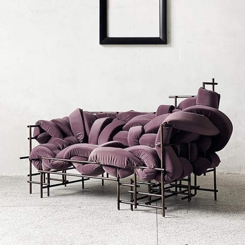 Geschwungenes Sofa, Bequemes Modernes 3-Sitzer-Sofa, Künstlerisch Gewebtes Freizeitsofa for Wohnzimmer, Schlafzimmer, Zuhause, Büro, Café, Fotostudio, Kunstgalerie Geschwungenes Sofa, Bequemes Modernes 3-Sitzer-Sofa, Künstlerisch Gewebtes Freizeitsofa for Wohnzimmer, Schlafzimmer, Zuhause, Büro, Café, Fotostudio, Kunstgalerie von Generisch