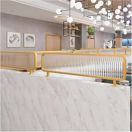 Gestreifte matte Glas-Trennwände für Essbereiche – dekorative Restaurant-Trennwände (50 x 50 cm) – stilvolle Raumtrenner für mehr Privatsphäre und Atmosphäre von Generisch