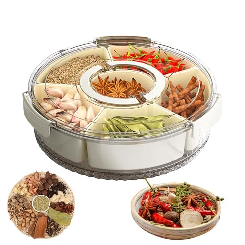 Geteiltes Serviertablett – Tragbarer transparenter Lebensmittelbehälter | Snack-Tablett-Deckelgriff | transparent geteilter Süßigkeitentablett Deckelgriff | Snack- und Obsttablett mit 6 abnehmbaren Geteiltes Serviertablett – Tragbarer transparenter Lebensmittelbehälter | Snack-Tablett-Deckelgriff | transparent geteilter Süßigkeitentablett Deckelgriff | Snack- und Obsttablett mit 6 abnehmbaren von Generisch
