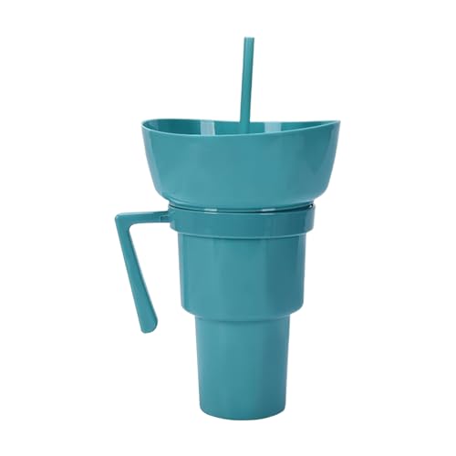 Getränkebecher mit Snackhalter – Tragbarer Getränkebecher, Snackbehälter mit zwei Fächern, Outdoor-Reisebecher mit Griff, auslaufsicherer Deckel, langlebiges BPA-Material, perfekt für Camping Getränkebecher mit Snackhalter – Tragbarer Getränkebecher, Snackbehälter mit zwei Fächern, Outdoor-Reisebecher mit Griff, auslaufsicherer Deckel, langlebiges BPA-Material, perfekt für Camping von Generisch