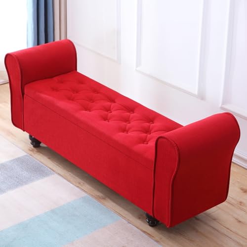 Getuftete, gepolsterte Sitzbank mit Stauraum und Massivholzbeinen, vielseitige Möbel für Schlafzimmer, Wohnzimmer und Eingangsbereich Getuftete, gepolsterte Sitzbank mit Stauraum und Massivholzbeinen, vielseitige Möbel für Schlafzimmer, Wohnzimmer und Eingangsbereich von Generisch