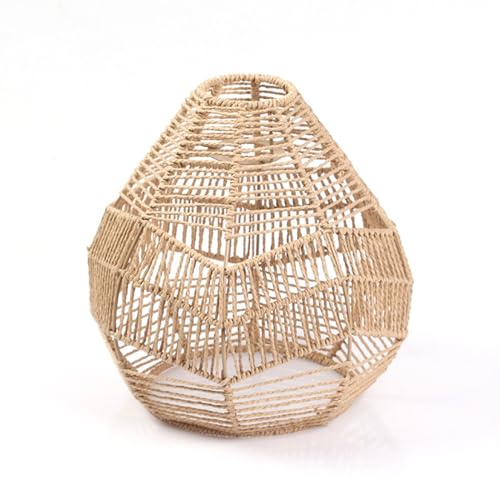 Gewebter Lampenschirm | Boho-Deckenlampenschirme, Deckenlampenabdeckungen, Rattan-Imitat, gewebter Lampenschirm für Wohnzimmer, Hängeleuchte von Generisch