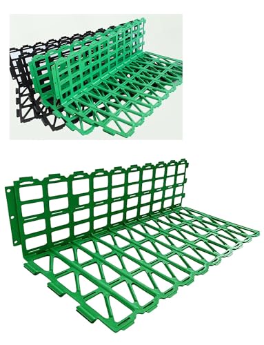 Gewerbliche Obst-Leitplanken und Regalteiler – Schwarze Obst-Gemüse-Barrieren aus Kunststoff for Lebensmittelladen-Displays, Set mit 10/20/30/40/50(Green,50 Pack) von Generisch