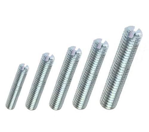 Gewindestift/Madenschraube mit Kegelkuppe + Schlitz - flach Stahl verzinkt DIN 551 (25, M3 x 8 mm) von Generisch