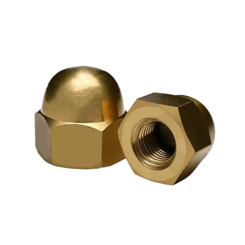 Gewölbte Mutter M3 M4 M5 M6 M8 M10 M12 M14 M16 M18 304 Edelstahl Kupfer Dekorative Abdeckung Kuppelkappe Halbkreis Hutmuttern for Bolzen(Copper,M12 (10PCS)) von Generisch