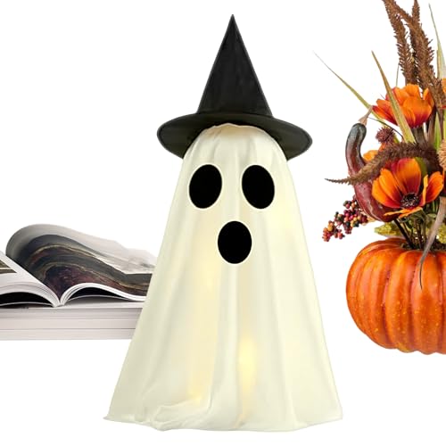 Ghost Night Light - Polyester, geisterförmiges Nachtlicht | Saisonaler Mantelakzent Glühen Specter Display beleuchtetes Halloween -Ornament Stück mit einzigartigem Look für Zimmerdekoration Ghost Night Light - Polyester, geisterförmiges Nachtlicht | Saisonaler Mantelakzent Glühen Specter Display beleuchtetes Halloween -Ornament Stück mit einzigartigem Look für Zimmerdekoration von Generisch