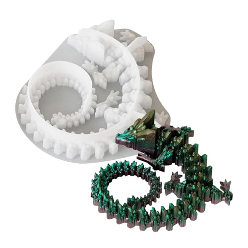 Gießform aus Kunstharz, Drachenform, Epoxidharz-Formen, handgefertigte Harz-Silikonform für Bastler, und Hobbyisten von Generisch