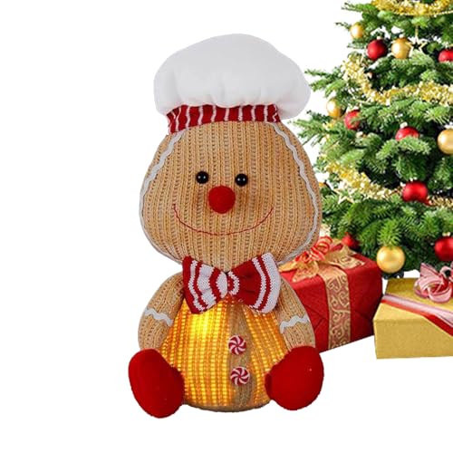 Gingerbread Deko | Beleuchtete Lebkuchenfigur Tischdekoration - Wohnaccessoires Tischdekoration Für Kamin Schreibtisch Schlafzimmer Büro Gingerbread Deko | Beleuchtete Lebkuchenfigur Tischdekoration - Wohnaccessoires Tischdekoration Für Kamin Schreibtisch Schlafzimmer Büro von Generisch