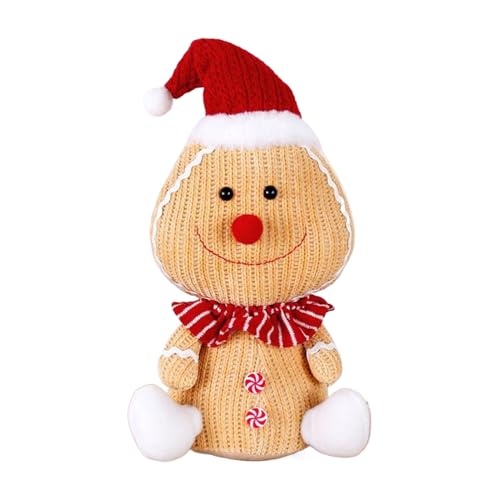 Gingerbread Deko | Beleuchtete Lebkuchenmännchen Sammelfigur,Wohnaccessoires Tischdekoration Für Kamin Schreibtisch Schlafzimmer Büro von Generisch