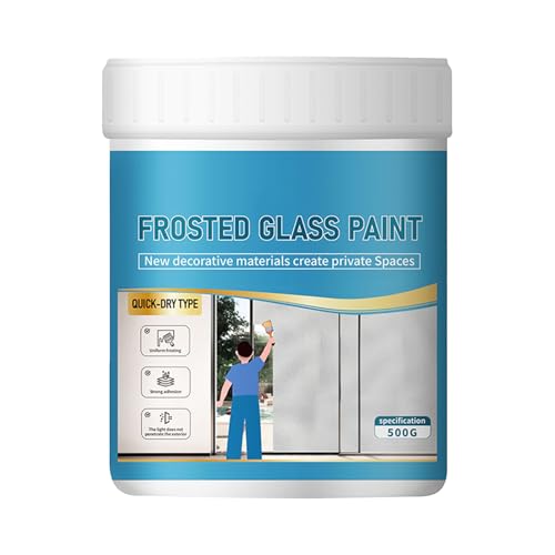 Glas-Frostfarbe | Milchglasfarbe auf Wasserbasis, Glas deckendes Glas Bad, Milchglas | 500 g wasserfeste Fenstersichtschutz | Wasserbasis von Generisch