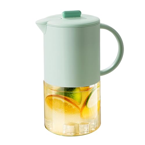 Glas Karaffe Mit Deckel - 1500ml Getränkekaraffe | Luftdichter Spenderkrug Für Flüssigkeiten Milch Kaffee Tee Kühlschrank Cocktails - Für Kaffee Cocktails Milch Party von Generisch