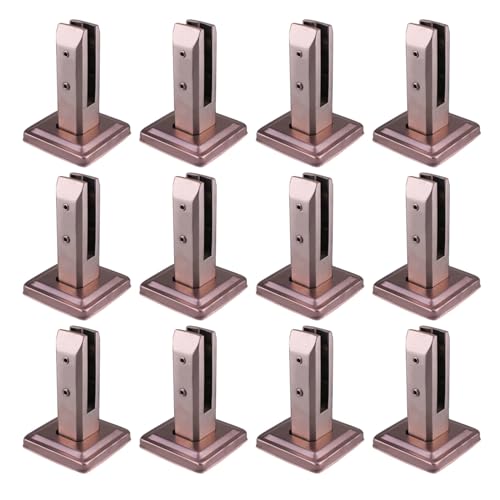 Glas-Montageklammern – robuste 304 Edelstahl-Klemmen für Pool-Zaun, Balustradengeländer – 12-teiliges Set von Generisch